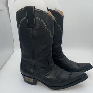 Rango Cowgirl Western Western Boots Black Leather Women's size 7.5‎ EU 38